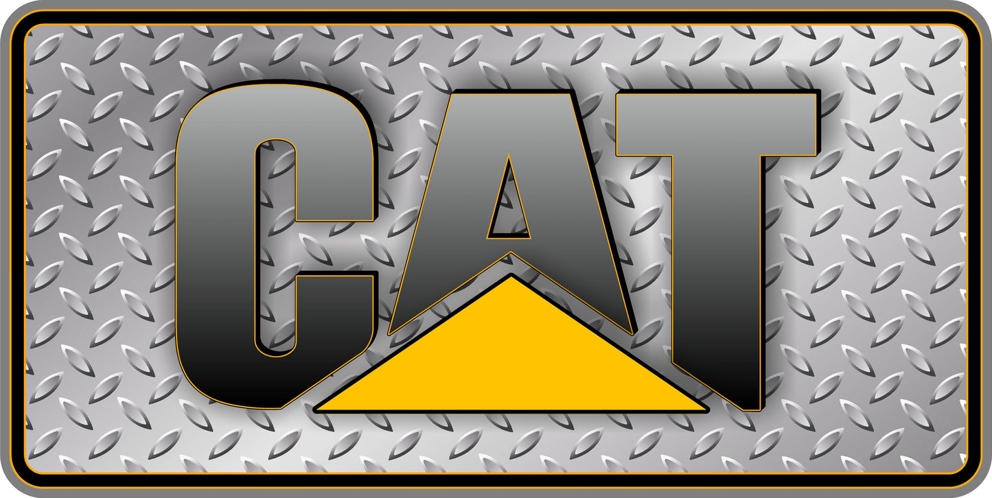 CAT Caterpillar Sublimation License Plate .045" (1.12mm) Aluminum