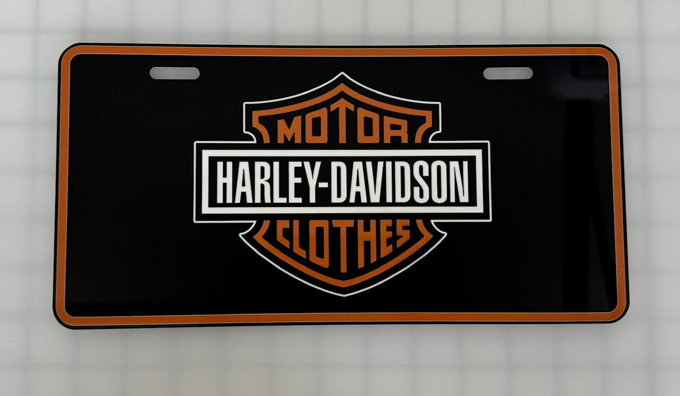 Harley Davidson Sublimation License Plate .045" (1.12mm) Aluminum