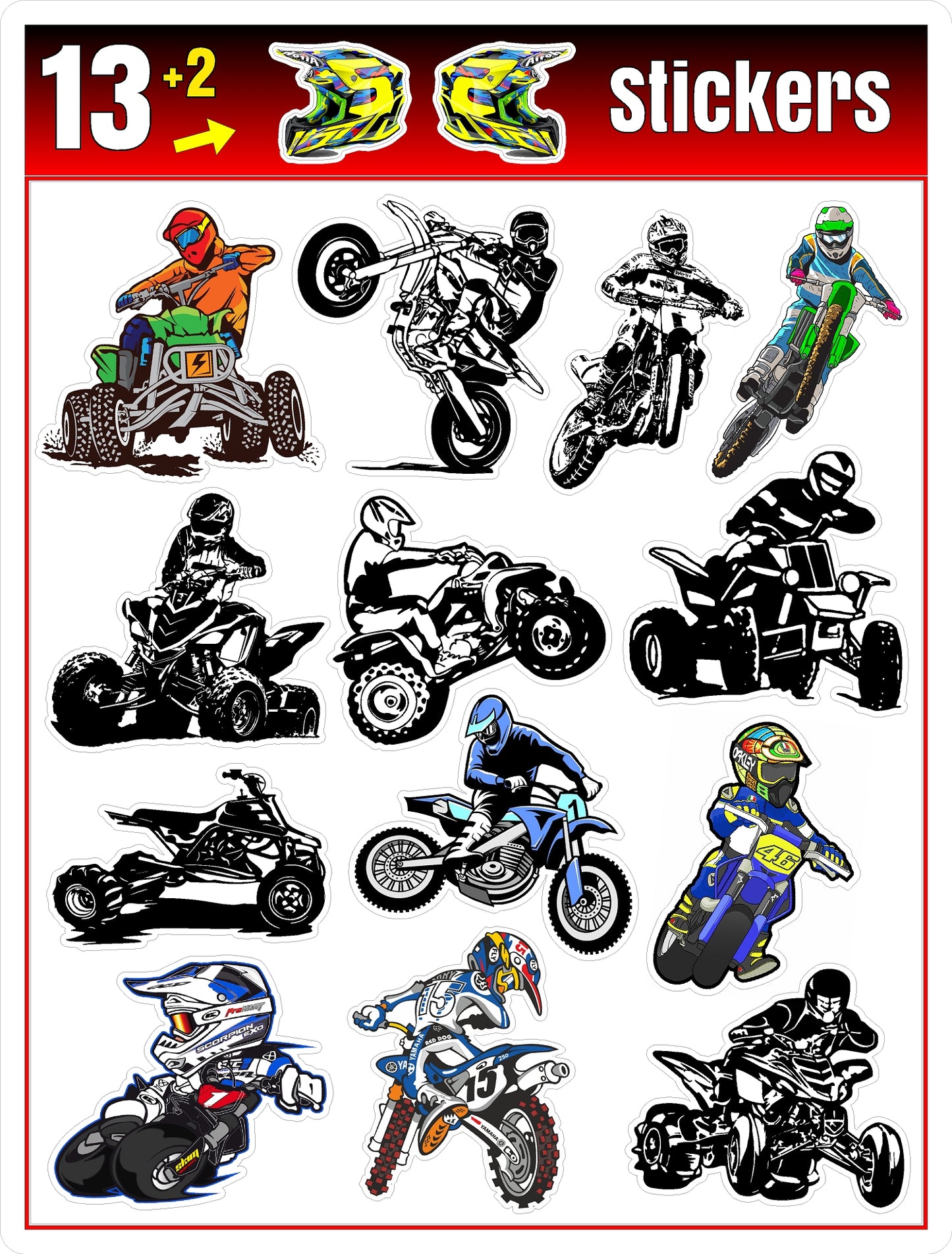 Motorcycle Four-Wheeler Sticker Pack